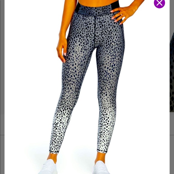 Marika Leopard Ombre Leggings Sz 